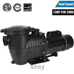 2 Speed 1.5HP 230v 1.5 NPT INGROUND Swimming POOL PUMP MOTOR withStrainer Hayward