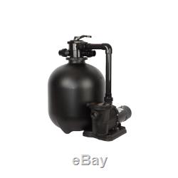 22 In. Sand Filter System With 1 Hp Pump For In Ground Pools