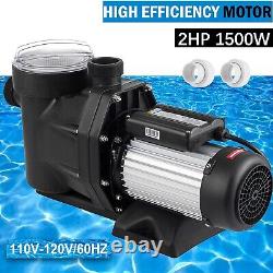 2HP 110V Swimming Pool Pump Motor 7600GPH Self Primming Above Ground Strainer