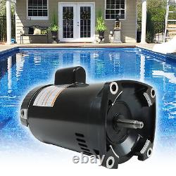 2HP B2855 Square Flange Pool Pump Motor 230V Threaded Shaft Swimming Pool Pump