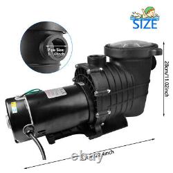 2HP Pool Pump In/Above Ground Swimming Pool Sand Filter Pump Motor Strainer
