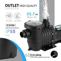 2HP Swimming Pool Pump In/Above Ground with Motor Strainer Filter Basket 115V/230V