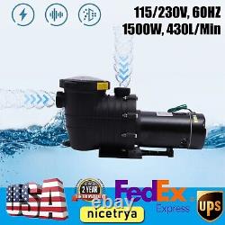 2HP Swimming Pool Pump In/Above Ground with Motor Strainer Filter Basket 6815GPH