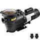 2HP Swimming Pool Pump, Speed Pump for in/Above Ground Pool with Strainer Basket