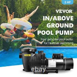 2HP Swimming Pool Pump, Speed Pump for in/Above Ground Pool with Strainer Basket