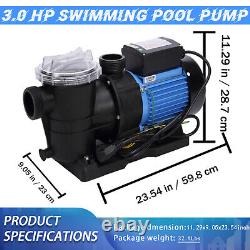 3.0HP 10038 GPH Above ground Swimming Pool pump motor With Strainer For Hayward US