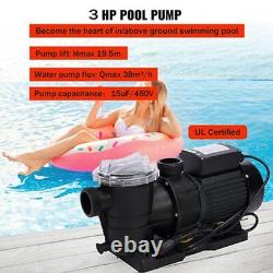 3.0HP IN-GROUND Swimming Pool Pump Hi-Speed Motor w Strainer High-Flo Inground