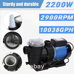 3.0HP Pool Pump In/Above Ground Swimming Pool Sand Filter Pump Motor Strainer US