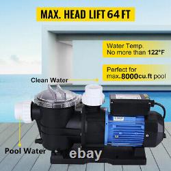 3.0HP Swimming Pool Pump For Above Ground Pools Cleaning Tool with Filter Hi-Speed