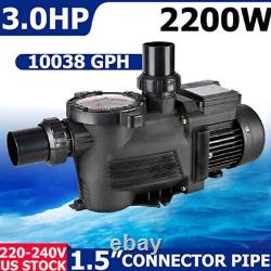 3.0HP Swimming Pool Pump In/Above Ground Motor Strainer Hayward Replace, 2200w
