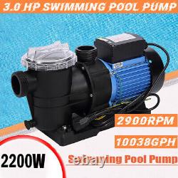 3.0HP Swimming Pool Pump with Filter For In/Above Ground Pool Pump Cleaning Tool