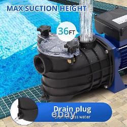 3/4HP Pool Pump In/Above Ground Water Pump Single Speed, 550With115V, 2641GPH &