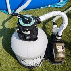 3100GPH Swimming Pool 16 Sand Filter 3/4 HP Pool Pump withTimer Above Ground Pool