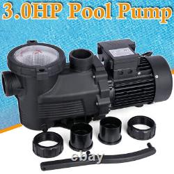 3HP Above Ground Swimming Pool Pump w Filter Basket Inground Pool Pump 10038 GPH