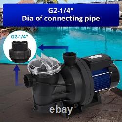 800With115V 1.1HP Pool Pump In/Above Ground Water Pump Single Speed 3962GPH