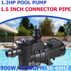 900W Single Speed In Ground Pool Pump, 1.2HP, 1.5 Inch Plumbing Ports