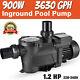 900W Single Speed In-Ground Pool Pump, 1.2HP, 1.5 Inch Plumbing Ports, 220V/240V
