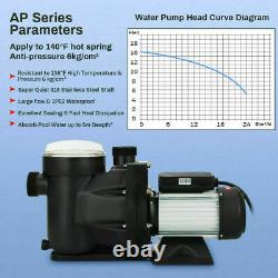 ANBULL 1.5HP Swimming Pool Pump Motor withStrainer Generic In/Above Ground New