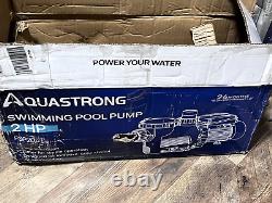 AQUASTRONG 2 HP In/Above Ground Dual Speed Pool Pump, 220v, 8917 GPH