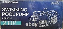 AQUASTRONG 2 HP In/Above Ground Pool Pump with Timer, 220V, 8917GPH, High Flow