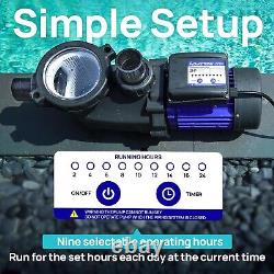 AQUASTRONG In/Above Ground Pool Pump, 3 HP with Timer, 220V, 9350GPH, High Flow