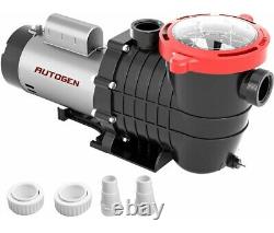 AUTOGEN 2.0HP Variable Speed Pool Pump 8000 GPH 230V 1500W Dual Speed