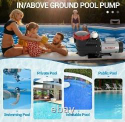 AUTOGEN 2.0HP Variable Speed Pool Pump 8000 GPH 230V 1500W Dual Speed