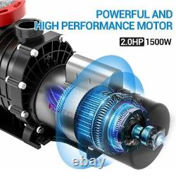 AUTOGEN 2.0HP Variable Speed Pool Pump 8000 GPH 230V 1500W Dual Speed