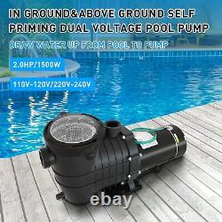 Above Ground/Inground Pool Pump 2HP Dual Voltage Pool Motor 115V/230V with