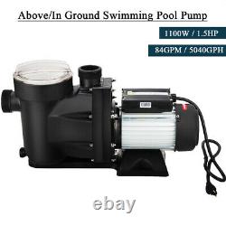 Above / In Ground 1100W 1.5HP Swimming Pool Pump Motor Strainer Basket Generic