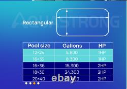 Aquastrong 2 hp pool pump