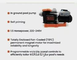 BLACK+DECKER Variable Speed In Ground Pool Pump 1.5 HP Opened Box
