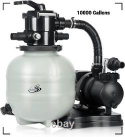 Bluebay Sand Filter Pump for above Ground Pool, 13 Pool Sand Filter 1/3HP, 1850