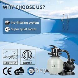 Bluebay Sand Filter Pump for above Ground Pool, 13 Pool Sand Filter 1/3HP, 1850