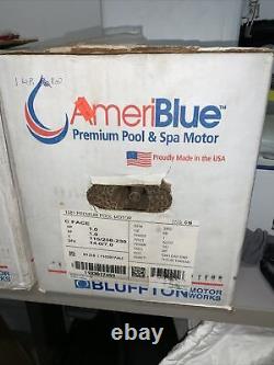 Bluffton Pool Pump Motor 1081 1.0 HP 115/208-230V C Face AmeriBlue Pool Motor