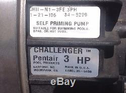 Challenger Pentair 3 hp In-ground Pool Pump, CHII-N1-3FE. 2PH 345299