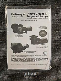 Doheny's Above & In-Ground Pool Pro Swimming Pool Pump 115V withManual