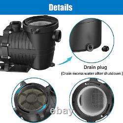 Dual Speed 2HP High-Flo INGROUND Swimming POOL PUMP Strainer Energy Saving 230V