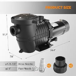 Dual Speed Pool Pump 1.5 HP Above Ground Inground Swimming Pool Pump with Filter