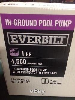 EVERBILT 1 HP 230/115 Volt IN-GROUND POOL PUMP with PROTECTOR TECHNOLOGY