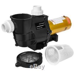 Electric Pool Pump In-Ground 2HP Inlet Dual Watt 230V with Slip-On Fitting Black