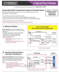 Everbilt 1.5 HP 2-Speed 230V Pool Pump FREE SHIPPING BRAND NEW IN BOX