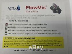 FlowVis Flow Meter 2X2.5 FV-C For Inground Swimming Pool Variable Speed Pump