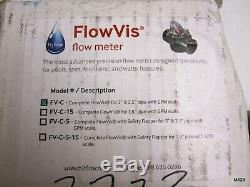 FlowVis Flow Meter 2X2.5 FV-C For Inground Swimming Pool Variable Speed Pump