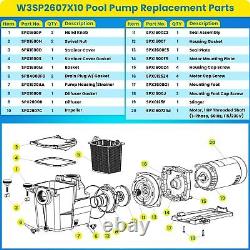 For Hayward Super Pump 1 HP Single Speed Pool Pump W3SP2607X10 115/230V