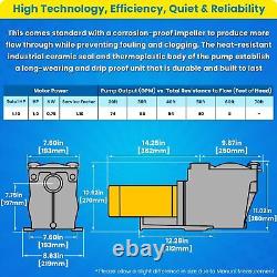 For Hayward Super Pump 1 HP Single Speed Pool Pump W3SP2607X10 115/230V