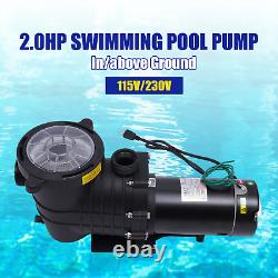 HBP1500? 2.0HP 1500W Inground Above Ground Swimming Pool Water Pump + Strainer