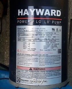 Haywood Powerflow LX 1.5HP Above or In ground Pool Pump Model # SP180X15