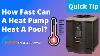 How Fast Can A Heat Pump Heat A Pool