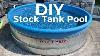 How To Setup A Stock Tank Pool With A Liner And Drill Holes For The Filter